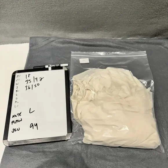 Abercrombie & Fitch Dress Womens Large Cream White Lace Floral Chiffon Midi - Picture 10 of 10